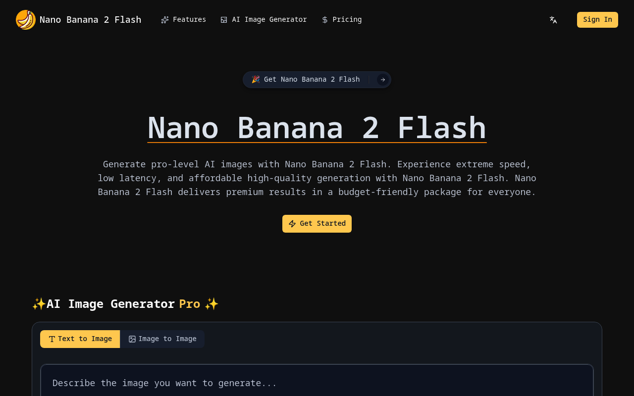 Nano Banana 2 Flash - Pro-Level AI Image Generation