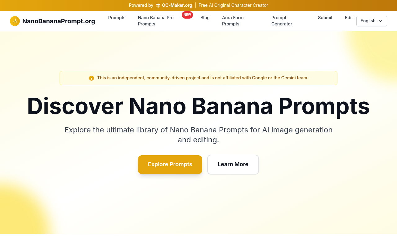 Nano Banana Prompt - Ultimate AI Prompt Library for Nano Banana Image Generation