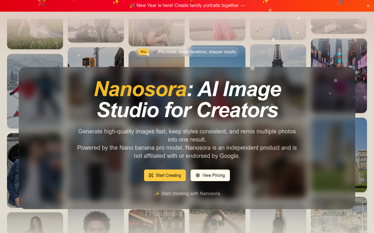 Nanosora: AI Image Studio for Creators