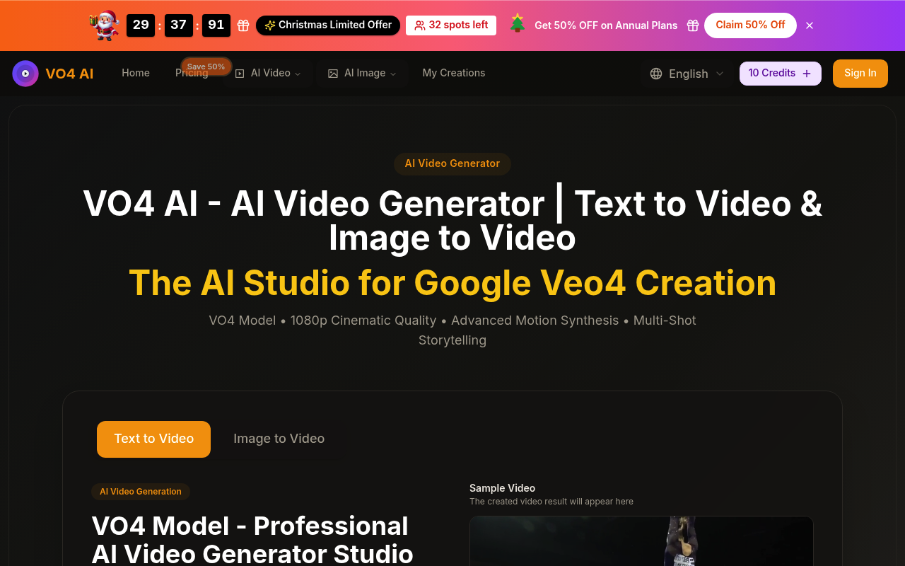 VO4 AI- AI Video Generator | Text to Video & Image to Video | 1080p Quality