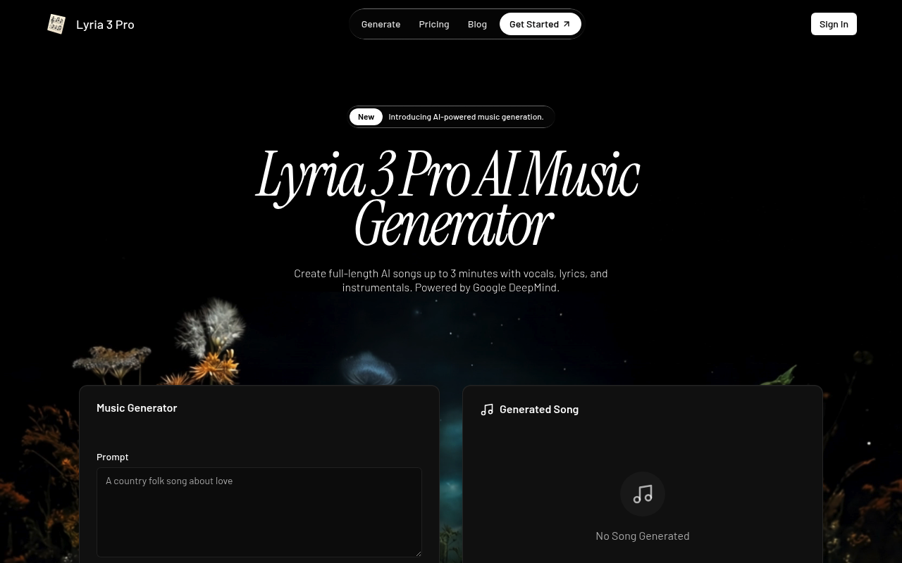 Lyria 3 Pro - AI Music Generator by Google DeepMind