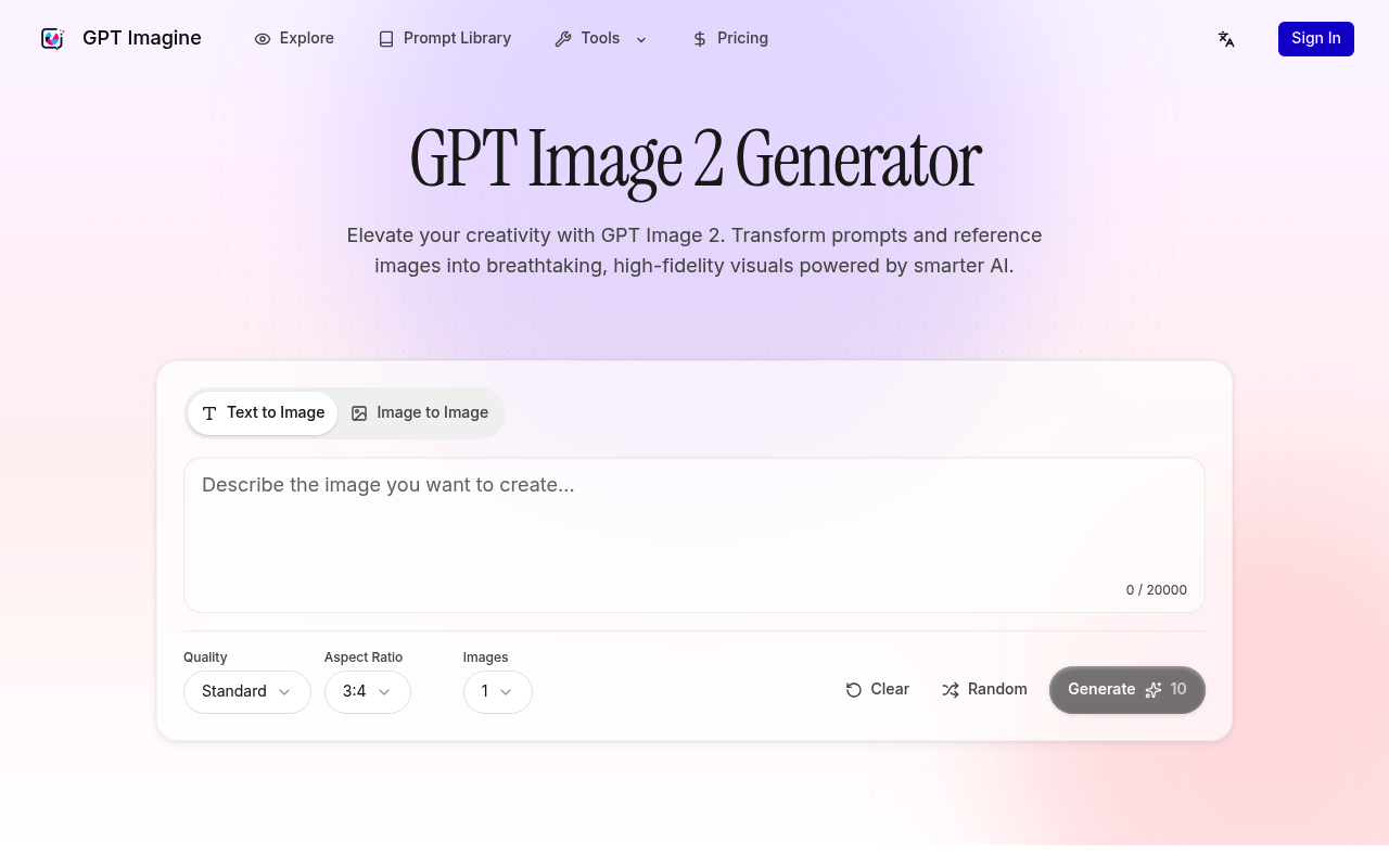 GPT Image 2 Generator for AI Images