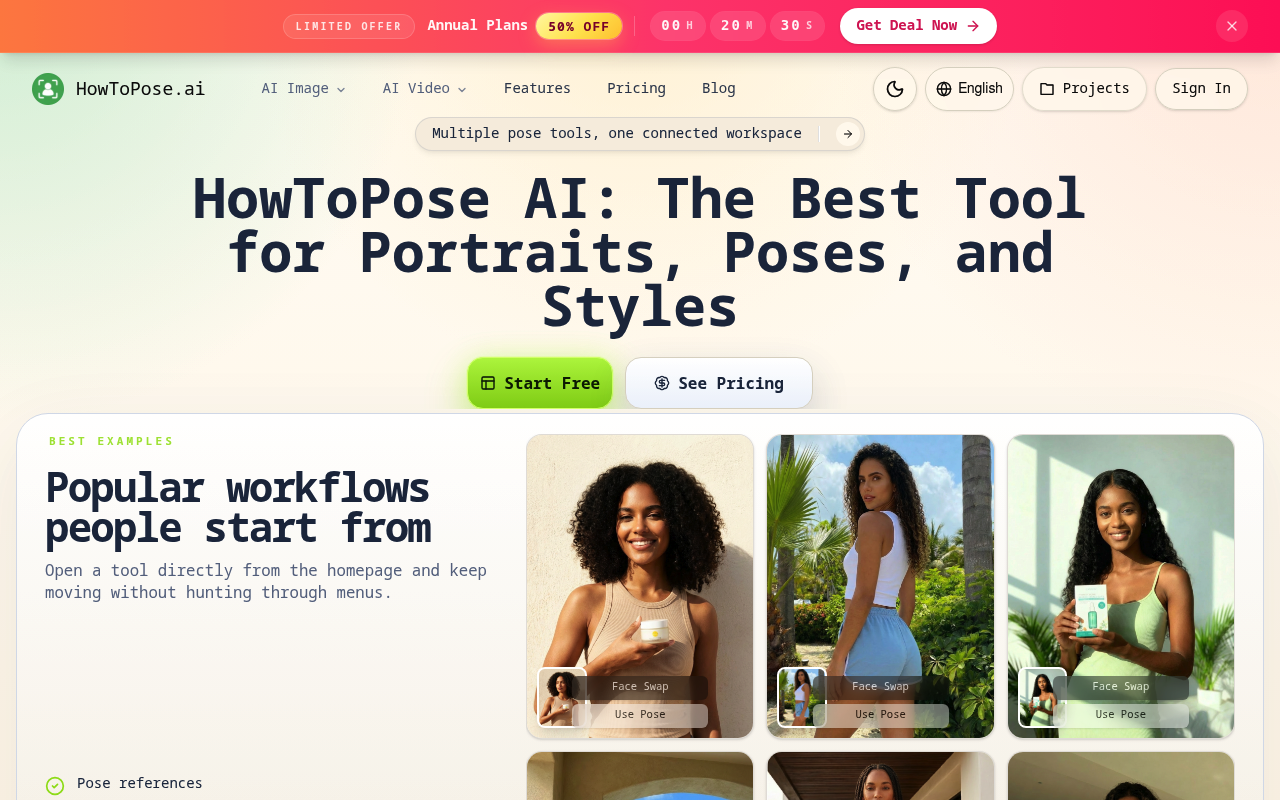 HowToPose AI - AI Pose Generator | howtopose.ai