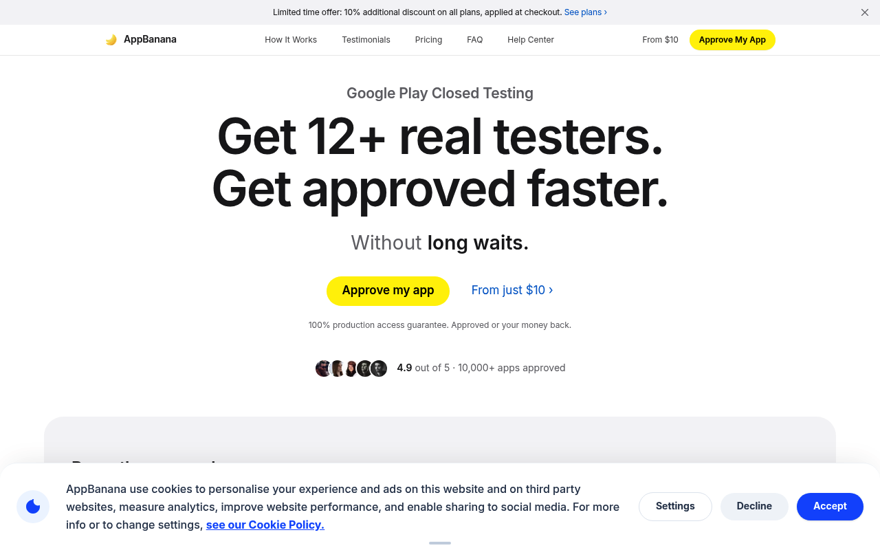 AppBanana — Pass Google Play Closed Testing with Real Testers