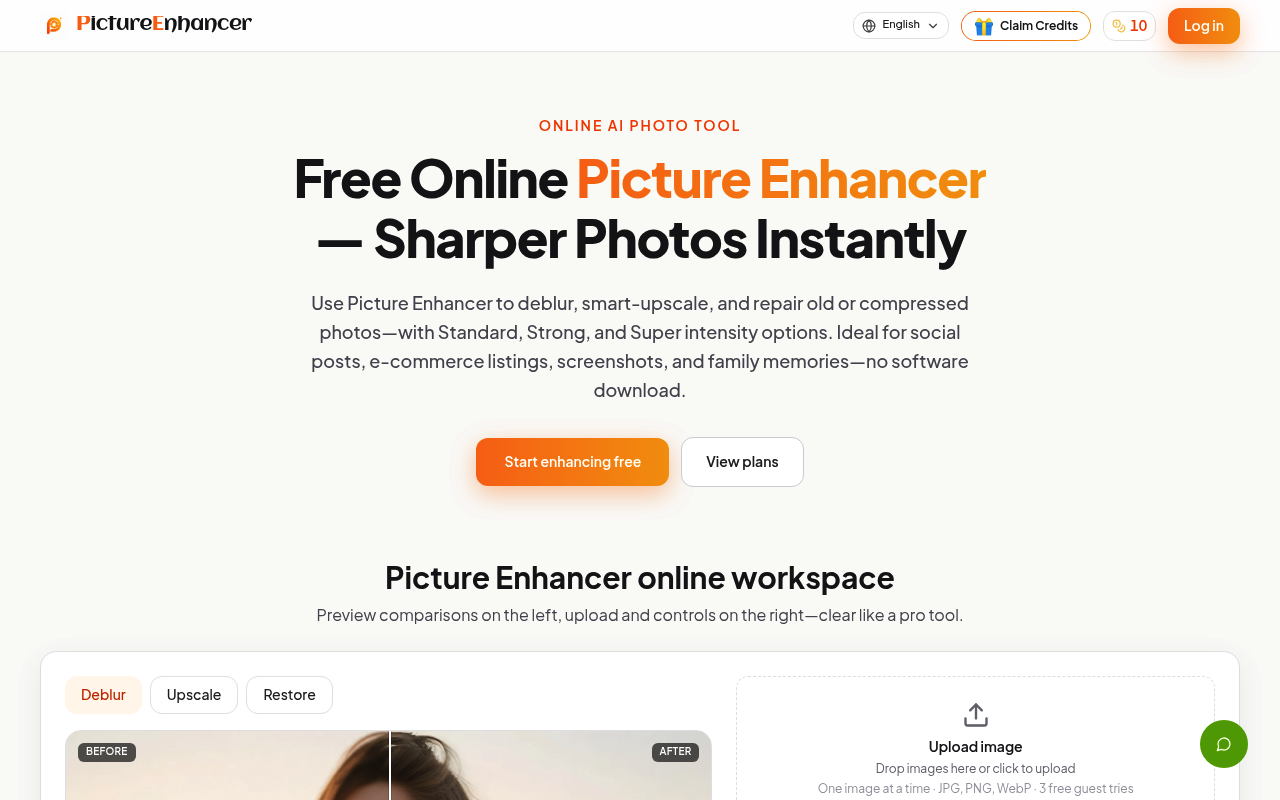 Picture Enhancer | Free Online AI Photo Enhancer