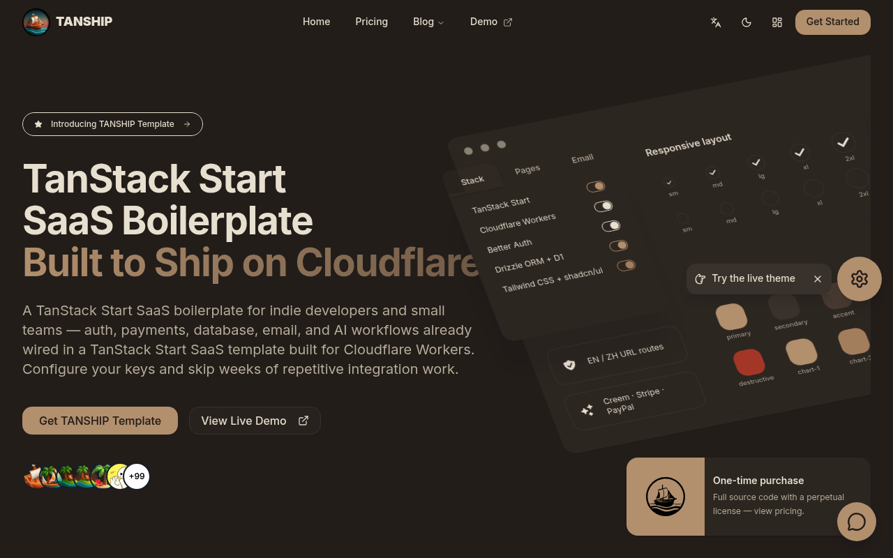 TanStack Start SaaS Boilerplate & Template | TANSHIP