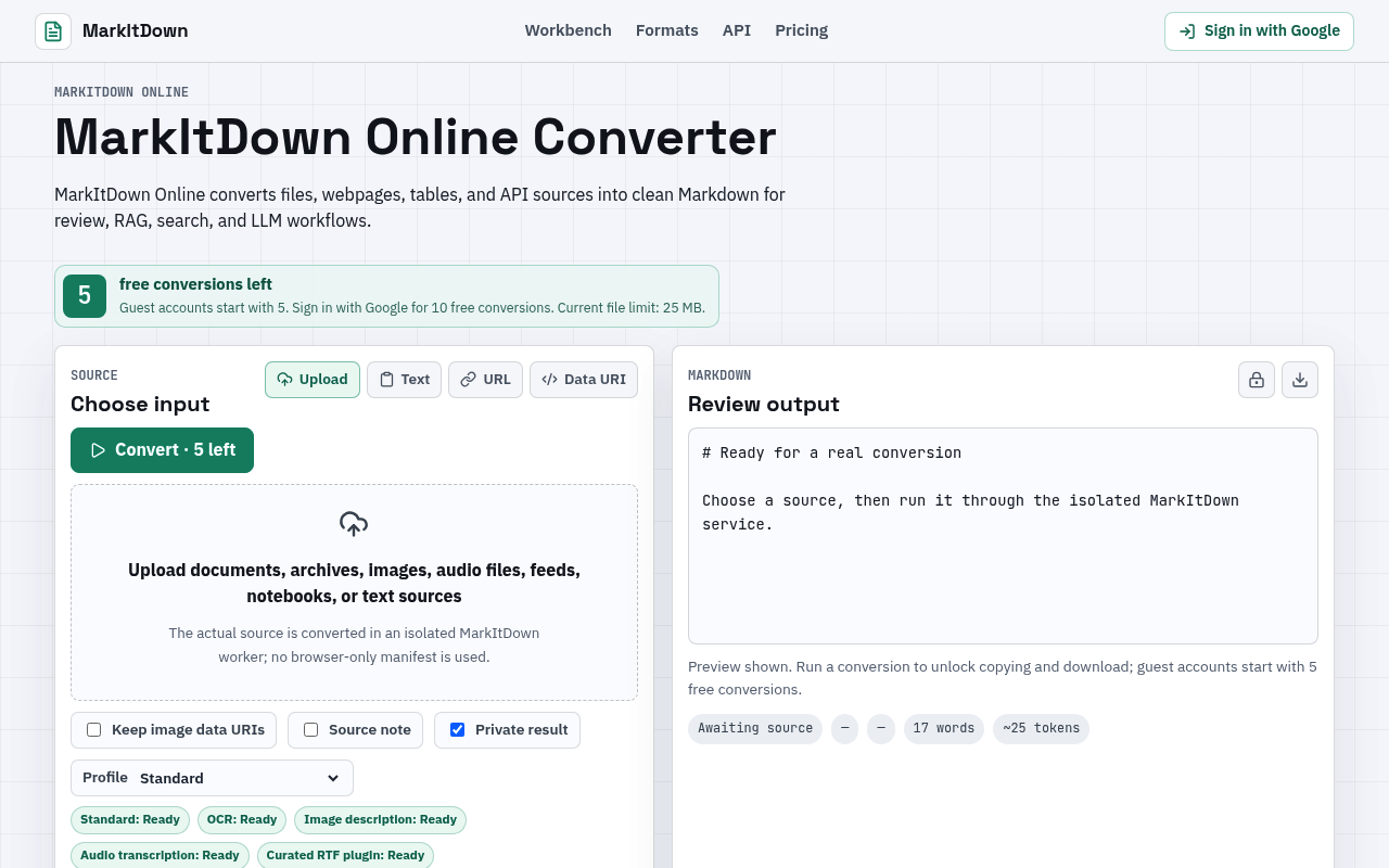 MarkItDown Online Converter | MarkItDown