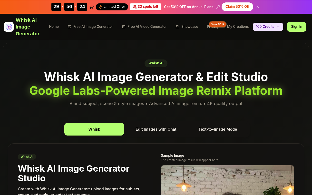 Whisk AI Image Generator - Create Stunning AI Images with Image Input | Free Online Tool